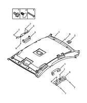 Панель, обшивка и комплектующие крыши (потолка) Geely Emgrand 7 — схема