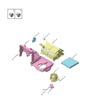 Запчасти Geely Tugella Поколение I (2019)  — Отопитель салона и салонный фильтр — схема