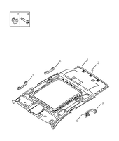 Запчасти Geely Coolray Поколение I (2018)  — Панель, обшивка и комплектующие крыши (потолка) (1) — схема
