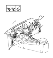 Запчасти Geely Emgrand X7 Поколение I — рестайлинг II (2018)  — Проводка передней панели (торпедо) и центральной консоли (1) — схема