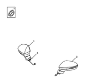 Запчасти Geely GS Поколение I (2017)  — Зеркало заднего вида — схема