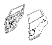 Проводка задних дверей (RUSSIA, JLE-4G18T) Geely Atlas — схема
