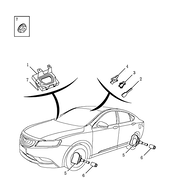 Блок управления кузовом, датчик дождя и давления в шинах (4G24) Geely Emgrand GT — схема