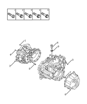 Крепления коробки передач Geely Emgrand X7 — схема