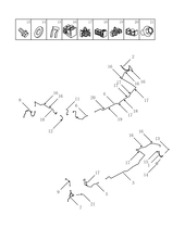 Тормозные трубки и шланги Geely Atlas Pro — схема