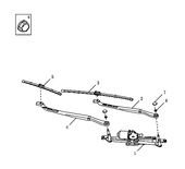 Запчасти Geely GS Поколение I (2017)  — Стеклоочиститель передний — схема