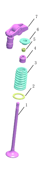 Клапанный механизм ГРМ (SX11-A3、BHE15-EFZ&BHE15-AFZ-B00) Geely Coolray — схема