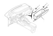 Перчаточный ящик (бардачок) Geely Coolray — схема