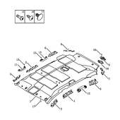 Панель, обшивка и комплектующие крыши (потолка) ([W/O.SUNROOF]) Geely Emgrand X7 — схема