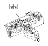 Запчасти Geely Emgrand 7 Поколение II — рестайлинг (2016)  — Проводка передней панели (торпедо) и центральной консоли — схема