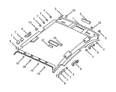 Запчасти Geely Emgrand GT Поколение I (2015)  — Панель, обшивка и комплектующие крыши (потолка) (STANDARD VERSION、W/O SUNROOF) — схема