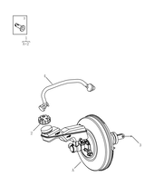 Вакуумный усилитель и главный тормозной цилиндр (SUPPLIER CODE: 210349) Geely Coolray — схема