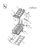 Головка блока цилиндров (JLE-4T18) Geely Emgrand GT — схема