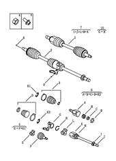 Приводной вал (привод колеса) (2.4L, GS/GL, 2WD) Geely Atlas — схема