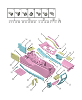 Запчасти Geely Tugella Поколение I (2019)  — Центральный тоннель (консоль) и подлокотник (GL) — схема