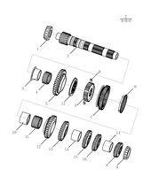 Первичный (входной, ведущий) вал (FE-7JD（4G18、F621F）) Geely GS — схема