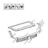 Запчасти Geely GS Поколение I — рестайлинг (2019)  — Обшивка багажного отсека (багажника) — схема