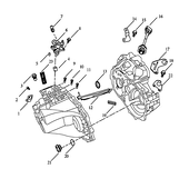 Запчасти Geely Emgrand 7 Поколение II — рестайлинг (2016)  — Механизм переключения передач (S170F01-D) — схема