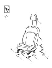 Сиденье переднее правое (MANUAL, 4 DIRECTIONS) Geely GS — схема