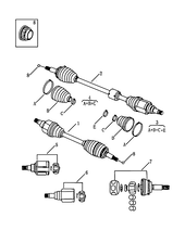 Приводной вал (привод колеса) (5MT) Geely Emgrand 7 — схема