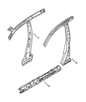 Запчасти Geely Emgrand X7 Поколение I — рестайлинг II (2018)  — Центральная стойка кузова (1) — схема