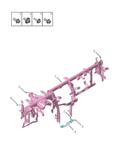 Запчасти Geely Tugella Поколение I — рестайлинг (2022)  — Рама передней панели (торпедо) — схема