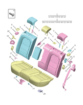 Заднее сиденье (SUPPLIER CODE：731008) (3) Geely Coolray — схема