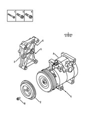 Компрессор и трубки кондиционера (1) Geely Emgrand X7 — схема