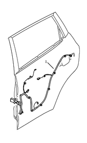 Проводка задних дверей (1) Geely Emgrand X7 — схема