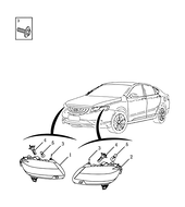 Запчасти Geely Emgrand GT Поколение I (2015)  — Фары передние (STANDARD VERSION、) — схема