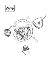 Подушка безопасности водителя (Airbag) Geely Emgrand 7 — схема