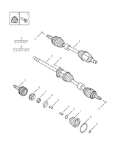Приводной вал (привод колеса) (1) Geely Atlas Pro — схема