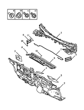Запчасти Geely GS Поколение I — рестайлинг (2019)  — Перегородка (панель) моторного отсека (FE-7JD) — схема