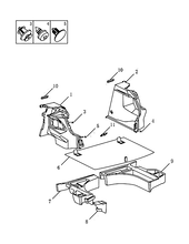 Запчасти Geely GS Поколение I (2017)  — Обшивка багажного отсека (багажника) — схема