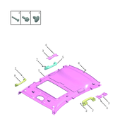 Панель, обшивка и комплектующие крыши (потолка) (GK, WITH SUNROOF) Geely Emgrand 7 — схема