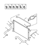 Патрубки и шланги радиатора (JLC-4G18) Geely Emgrand X7 — схема