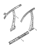 Запчасти Geely Emgrand X7 Поколение I — рестайлинг II (2018)  — Центральная стойка кузова (2) — схема