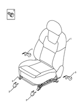 Сиденье переднее правое ([MANUAL]) (2) Geely Emgrand X7 — схема
