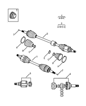 Запчасти Geely Emgrand 7 Поколение II — рестайлинг (2016)  — Приводной вал (привод колеса) (CVT) — схема