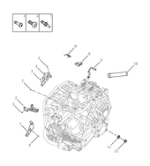 Запчасти Geely Coolray Поколение I (2018)  — Крепления коробки передач — схема