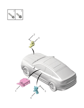 Блок управления подушками безопасности (Airbag) Geely Tugella — схема