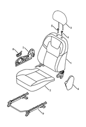 Сиденье переднее правое ([MANUAL]) (1) Geely Emgrand X7 — схема