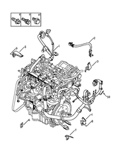 Запчасти Geely Emgrand X7 Поколение I — рестайлинг II (2018)  — Проводка двигателя (1) — схема