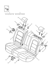 Заднее сиденье (1) Geely Coolray — схема