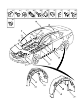 Запчасти Geely Emgrand GT Поколение I (2015)  — Уплотнители, молдинги, накладки дверей и порогов — схема