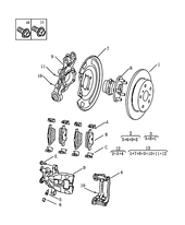 Задние тормоза и ступица (3) Geely Emgrand X7 — схема