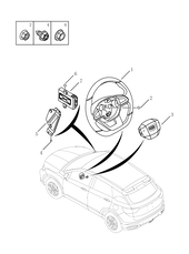 Подушка безопасности водителя (Airbag) Geely Coolray — схема