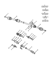 Приводной вал (привод колеса) (4G24) Geely Emgrand GT — схема