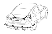 Проводка задней части кузова (датчика парковки, фар) Geely Emgrand GT — схема