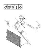 Патрубки и шланги радиатора Geely GS — схема